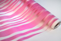 Пленка матовая с рисунком 50 мкр "Зебра" розовый 60см*10 ярд ± 5%