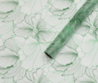 Упак. материал флористическая пленка "Романтический сад" 50 мкр, 57 см х 10м, зеленый Упак. материал флористическая пленка "Романтический сад" 50 мкр, 57 см х 10м, зеленый