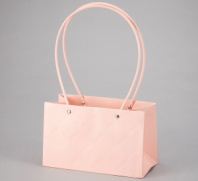 Пакет подарочный тисненый, 22x10.5x13.5 см, пудровый Пакет подарочный тисненый, 22x10.5x13.5 см, пудровый