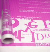 Пленка матовая с рисунком 50 мкр "Fashion" фуксия 60см*10 ярд ± 5%