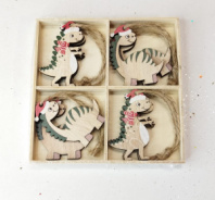 Набор декоративных подвесок Дракоши 5,5 см 8 шт Набор декоративных подвесок Дракоши 5,5 см 8 шт