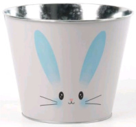 Декоративное кашпо "Ушастый зайка" D20.7XH16,5CM/B14.5, голубой, металл Декоративное кашпо "Ушастый зайка" D20.7XH16,5CM/B14.5, голубой, металл