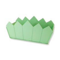 Декоративное кашпо "Забор" весенняя зелень прямоугольный (175*247*143)