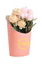 Ваза Овал 14*17*22 с тиснением "Океан любви" пудровая