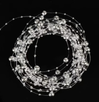 Жемчужная нить на катушке, 3+8 мм * 60 м, серебро