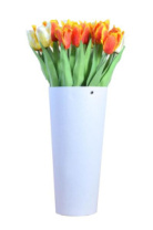 Конус под цветы 10*14*30 .белый