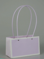 Пакет матовый "Мастхэв стайл" прямоугольный 22*10*13см лавандовый/белый