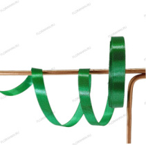 Лента атласная,10mmx25yards, цв. зеленый