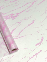 Пленка матовая с рисунком 50 мкр "Мрамор" ярко-розовый 60см*10 ярд ± 5%