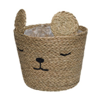 Корзина плетеная (рогоз): D25xH20x19 BD20, 1 шт., натур. Корзина плетеная (рогоз): D25xH20x19 BD20, 1 шт., натур.