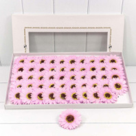 Декоративный цветок-мыло "Гербера" Сиреневый 8см 50шт. 1/20 Декоративный цветок-мыло "Гербера" Сиреневый 8см 50шт. 1/20