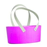 Коробка сумка Овал с 2 ручками фуксия
