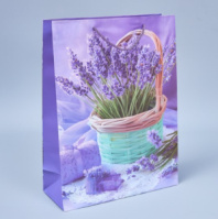Пакет подарочный "Лаванда 4" 32*26*12см