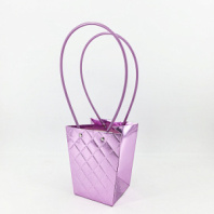 Пакет подарочный "Мастхэв" металлизированный тисненый, 13,5х9,5х15 см, розовый