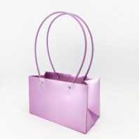 Пакет подарочный "Мастхэв" металллизированный прямоугольный, 22х10х13 см, розовый