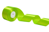 Лента атласная 5см*25ярд светло-зеленый лайм (Lt.lime green)