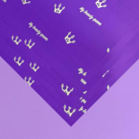 Пленка матовая двухсторонняя "Королева" яр.-фиолет/лавандовая 10 листов 58*58 50мкр