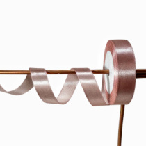 Лента атласная, 25mmx25yards, цв. пыльно-розовый (041)