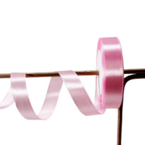 Лента атласная, 25mmx25yards, цв. бледно-розовый (004)