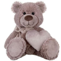 Игрушка мягконабивная ТМ "Relana" Мишка с бантом и сердцем, 24 см в/п 24*11*13 см