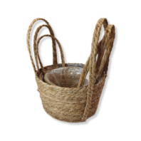 Набор корзин плетеных (рогоз), 30x30x16x35см, 26x26x14,5x32см, 22x22x13x29см, 3 шт.