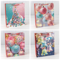 Пакет подарочный "Новый год" (микс 427) 26*32*10 210г 1/20 1/240