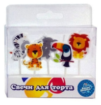 Свечи фигурные, Джунгли, 6 см, 5 шт. Свечи фигурные, Джунгли, 6 см, 5 шт.