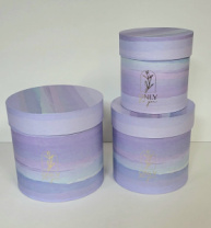 Коробки круглые Набор из 3х (13,5*13,5/16*16/18*18) Радуга 4