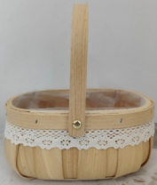 Корзина плетеная (секвойя): 21*16*26(10,5), 1 шт., натур.