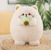 Мягкая игрушка Кошка с авокадо 25см 