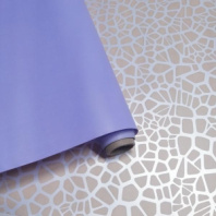 Матовая пленка двухсторонняя на втулке 50мкр "Мозайка" кофе с молоком/светло-сирень 60см*10 ярд ± 5%