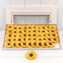 Декоративный цветок-мыло "Гербера" Жёлтый 8см 50шт. 1/20