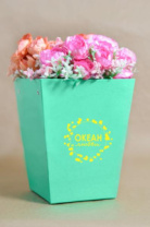 Трапеция с дном большая 225*180*180 с золот. тиснением "Океан любви" морская волна Трапеция с дном большая 225*180*180 с золот. тиснением "Океан любви" морская волна