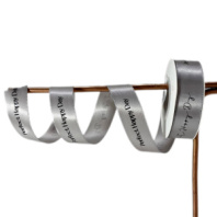 Лента атласная двухсторонняя "Happy Day" 2,5см 20ярд серый Лента атласная двухсторонняя "Happy Day" 2,5см 20ярд серый