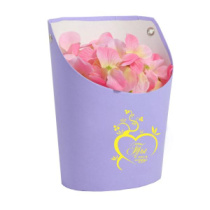 Ваза Овал 12,5*13,5*18 с тиснением "Ты в моём сердце" сиреневая