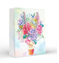 Пакет подарочный "Зайка в корзинке"