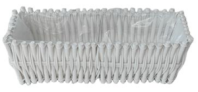 Корзина-кашпо (ива):43x19xH12  B37x16, 1 шт., белый