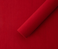 Водостойкий упаковочный материал "Бархат", 53 см*6 ярдов, 75 г/м², красный