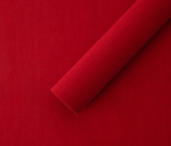 Водостойкий упаковочный материал "Бархат", 53 см*6 ярдов, 75 г/м², красный