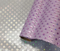 Пленка блестящая "Горошек" 50см 5м, сиреневый