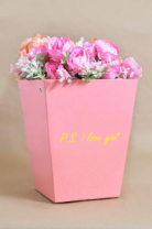 Трапеция с дном большая 225*180*180 с золот. тиснением "P.s. I love you" пудровый