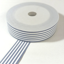 Лента полипропиленовая Полосы 3 см 50 ярд голубой