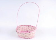 Корзина плетеная (бамбук), D25x19,5 Н10 НН45 розовый Корзина плетеная (бамбук), D25x19,5 Н10 НН45 розовый