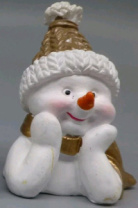 Фигурка декоративная из полирезины Снеговик-радость 4,5х4,5х6,5 см Фигурка декоративная из полирезины Снеговик-радость 4,5х4,5х6,5 см