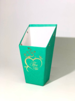 Трапеция со спинкой 210*120*70 с тиснением "Ты в моем сердце" зеленый