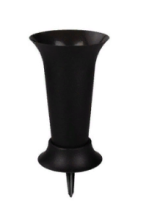 Ваза для цветов п/срезку 190/410(с колышком) Черный М5143
