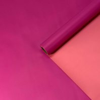 Пленка матовая двухсторонняя розовый пион/розовый коралл 58см*10м±5% 65мкм