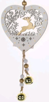 Декоративная подвеска Сердце с колокольчиками 10х10х0,5 см Декоративная подвеска Сердце с колокольчиками 10х10х0,5 см