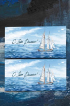 Конверт "С Днем рождения (парусник) !" Cn91