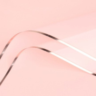 Пленка матовая "С золотой Каймой" 57см*56см розовый 20 листов